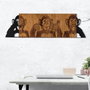 Wallity Escultura de pared I didn't see I didn't hear I don't know Negro y Nogal